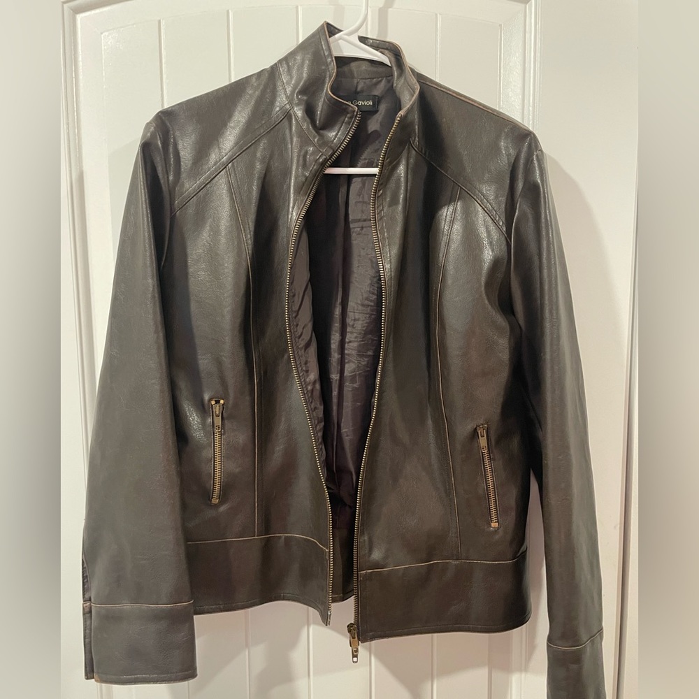 Cristina Gavioli Pleather Jacket